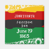 Juneteenth Freedom Day Stadsviering Fancy vlag Magneet (Voorkant)
