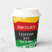 Juneteenth Freedom Day Stadsviering Fancy vlag Papieren Bekers (Achterkant)