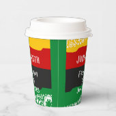 Juneteenth Freedom Day Stadsviering Fancy vlag Papieren Bekers (Rechts)