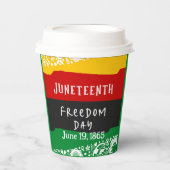 Juneteenth Freedom Day Stadsviering Fancy vlag Papieren Bekers (Voorkant)