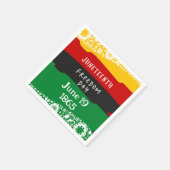 Juneteenth Freedom Day Stadsviering Vlaggenfeest Servet (Hoek)