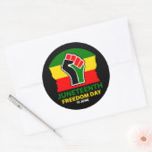 Juneteenth Freedom Day Zwarte Geschiedenis Classic Ronde Sticker (Envelop)