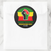 Juneteenth Freedom Day Zwarte Geschiedenis Classic Ronde Sticker (Tas)
