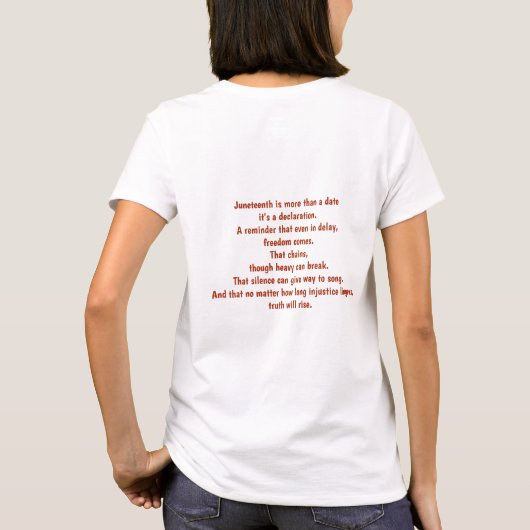 Juneteenth Freedom Declaration: dubbelzijdig ontwe T-shirt (Achterkant)