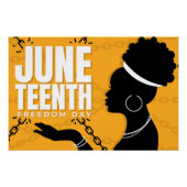 Juneteenth Freedom Glossy Poster (Voorkant)