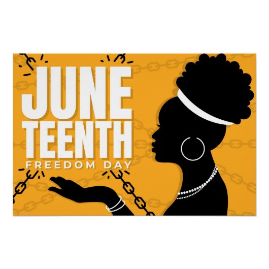 Juneteenth Freedom Glossy Poster (Voorkant)
