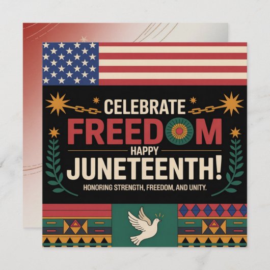 Juneteenth Freedom Kaart (Voorkant / Achterkant)
