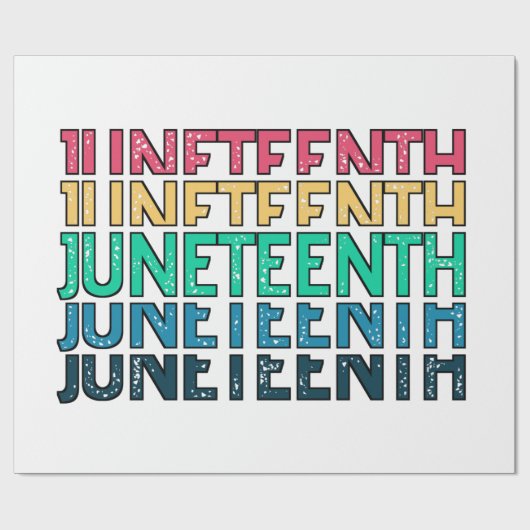 Juneteenth, Freedom of African American. Cadeaupapier (Vlak)
