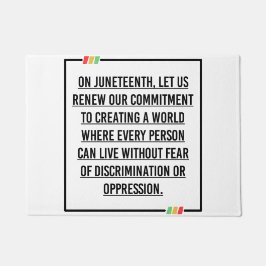 Juneteenth, Freedom of African American. Deurmat (Voorkant)