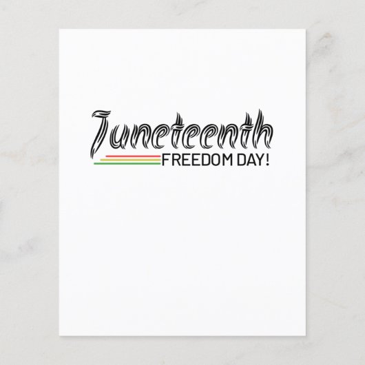 Juneteenth, Freedom of African American. Flyer (Achterkant)