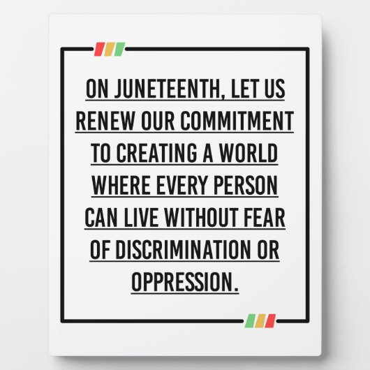 Juneteenth, Freedom of African American. Fotoplaat (Voorkant)
