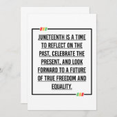 Juneteenth, Freedom of African American. Kaart (Voorkant / Achterkant)
