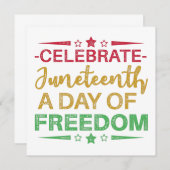Juneteenth, Freedom of African American. Kaart (Voorkant / Achterkant)