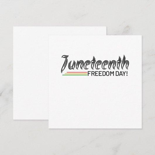 Juneteenth, Freedom of African American. Kaart (Voorkant / Achterkant)