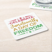 Juneteenth, Freedom of African American. Kartonnen Onderzetters (Schuin)