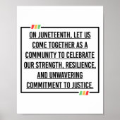 Juneteenth, Freedom of African American. Poster (Voorkant)