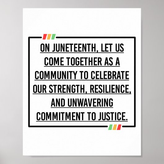 Juneteenth, Freedom of African American. Poster (Voorkant)