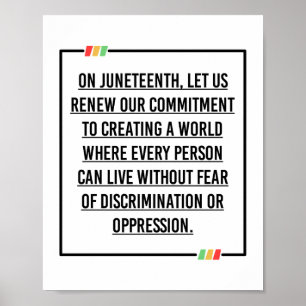 Juneteenth, Freedom of African American. Poster