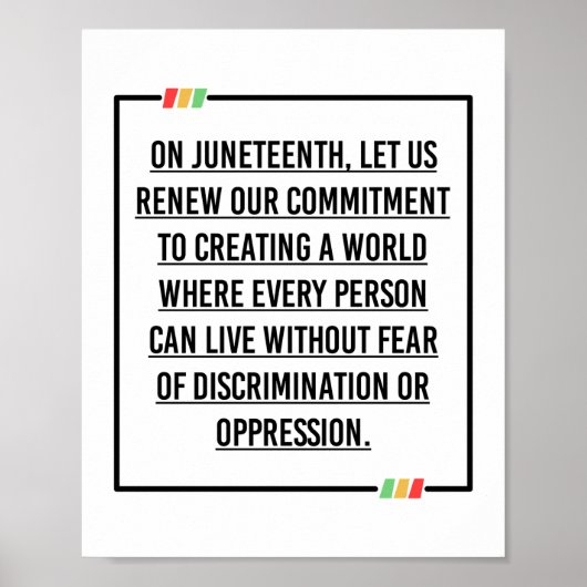 Juneteenth, Freedom of African American. Poster (Voorkant)