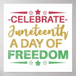 Juneteenth, Freedom of African American. Poster