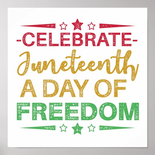 Juneteenth, Freedom of African American. Poster (Voorkant)