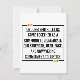 Juneteenth, Freedom of African American. Save The Date