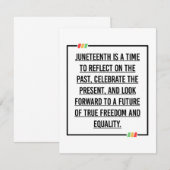 Juneteenth, Freedom of African American. Save The Date (Voorkant / Achterkant)
