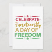 Juneteenth, Freedom of African American. Save The Date (Voorkant)