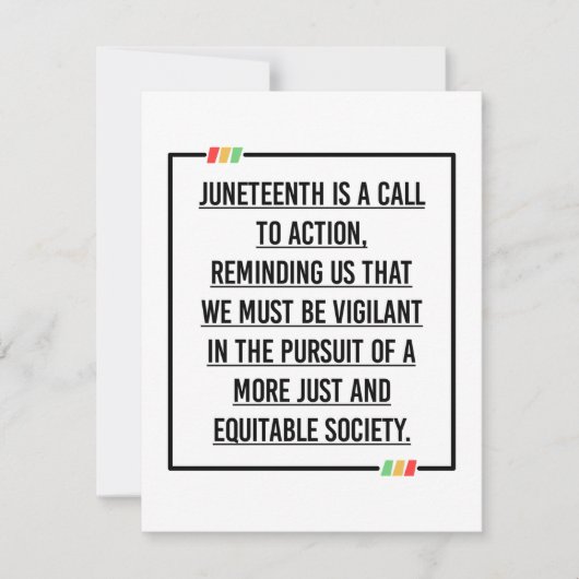 Juneteenth, Freedom of African American. Save The Date (Voorkant)