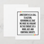 Juneteenth, Freedom of African American. Save The Date (Voorkant / Achterkant)