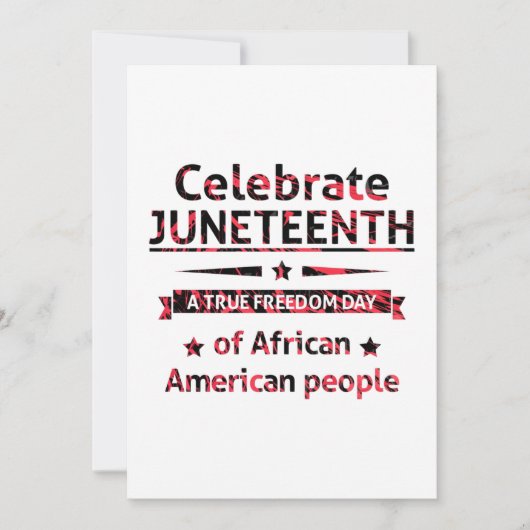 Juneteenth, Freedom of African American. Save The Date (Voorkant)