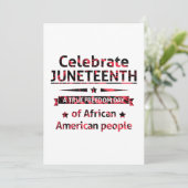 Juneteenth, Freedom of African American. Save The Date (Staand voorkant)