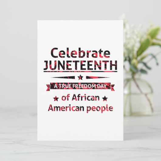 Juneteenth, Freedom of African American. Save The Date (Staand voorkant)