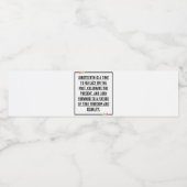 Juneteenth, Freedom of African American. Waterfles Etiket (Enkel label)