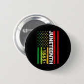 Juneteenth Freedom Usa Design Gradiënt Vlag T-shir Ronde Button 5,7 Cm (Voorkant /achterkant)