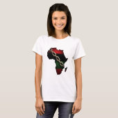 Juneteenth gebroken ketting vormen de vorm van Afr T-shirt (Voorkant volledig)
