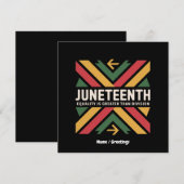 Juneteenth gelijkheid is groter dan Division Afro Kaart (Voorkant / Achterkant)