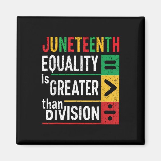 Juneteenth gelijkheid is groter dan Division Afro Magneet (Voorkant)