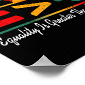Juneteenth gelijkheid is groter dan Division Afro Poster (Hoek)