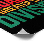 Juneteenth gelijkheid is groter dan Division Afro Poster (Hoek)