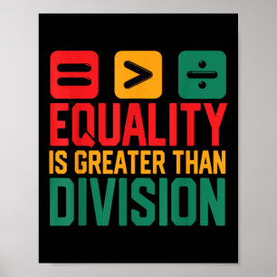 Juneteenth gelijkheid is groter dan Division Afro Poster