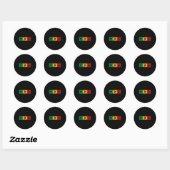 Juneteenth gelijkheid is groter dan Division Afro Ronde Sticker (Vel)