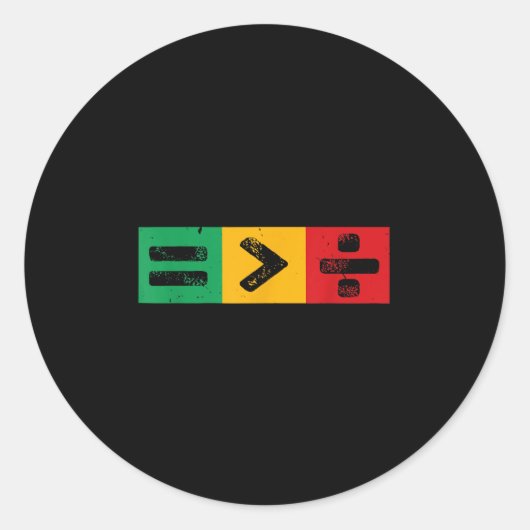 Juneteenth gelijkheid is groter dan Division Afro Ronde Sticker (Voorkant)