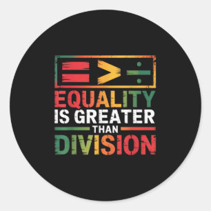 Juneteenth gelijkheid is groter dan Division Afro Ronde Sticker