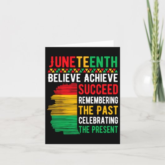 Juneteenth Geloof Bereik Succes Zwarte Geschiedeni Kaart (Voorkant)