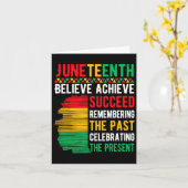 Juneteenth Geloof Bereik Succes Zwarte Geschiedeni Kaart (Gele Bloem)