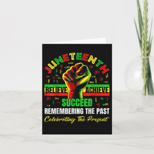 Juneteenth geloof dat het gelukt is om de verleden kaart (Voorkant)
