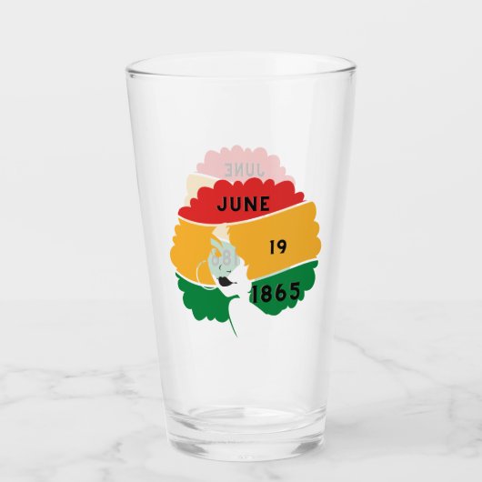 Juneteenth Glass - Afro Woman Glas (Voorkant)