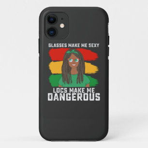 Juneteenth Glasses Locs maken me gevaarlijk Case-Mate iPhone Case