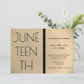 Juneteenth Gold Black Freedom Celebration Kaart (Staand voorkant)